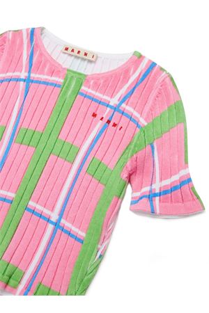 T-shirt a quadri MARNI KIDS | M01455M00U50M346